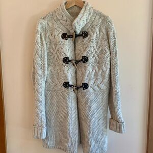 LOFT cable knit sweater coat